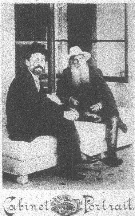 Чехов и Толстой в Гаспре. Фотография С.А. Толстой