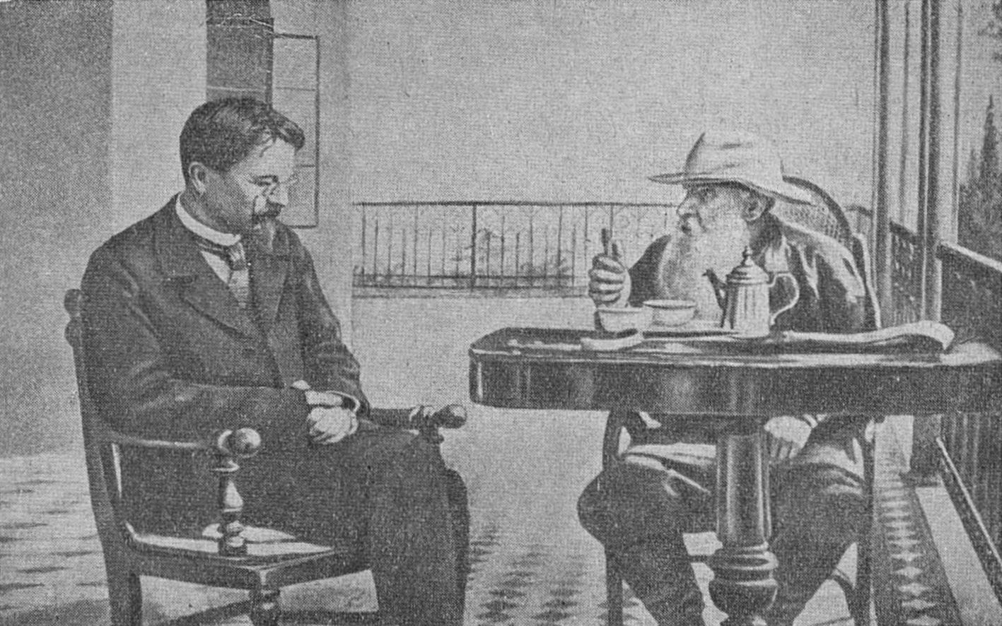 А.П. Чехов и Л.Н. Толстой в Гаспре (1901)
