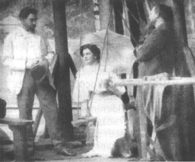 «Дядя Ваня». К.С. Станиславский (слева), О.Л. Книппер, А.Л. Вишневский