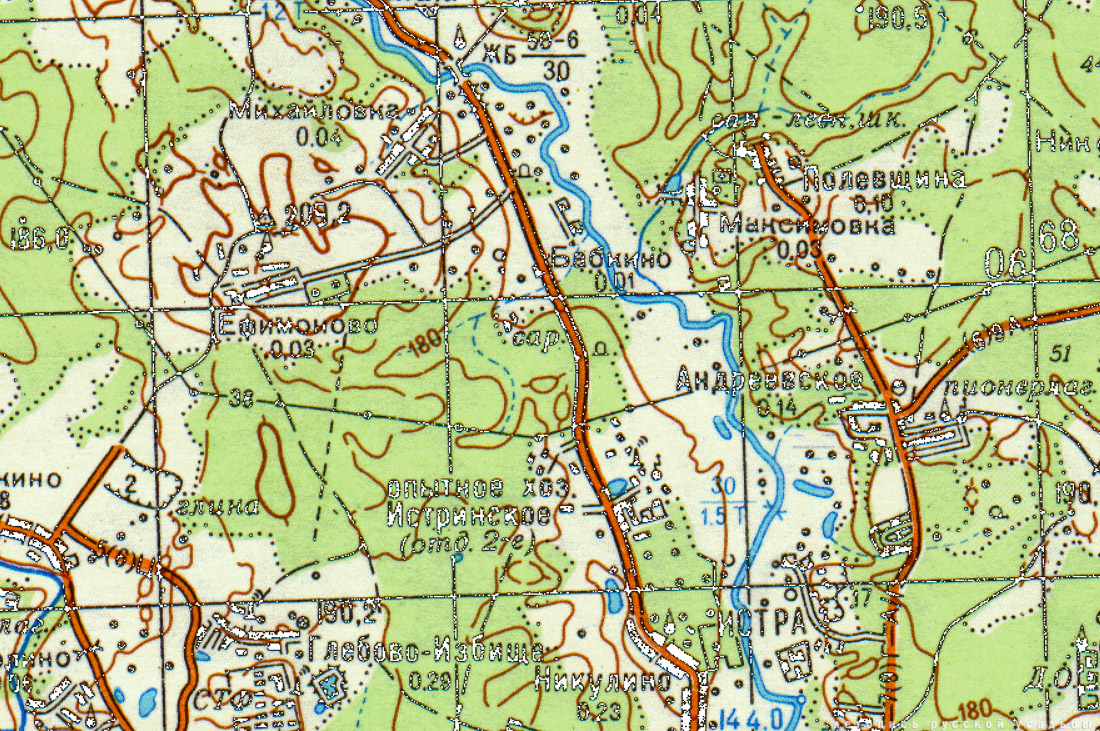 Бабкино. Карта 1980 г.