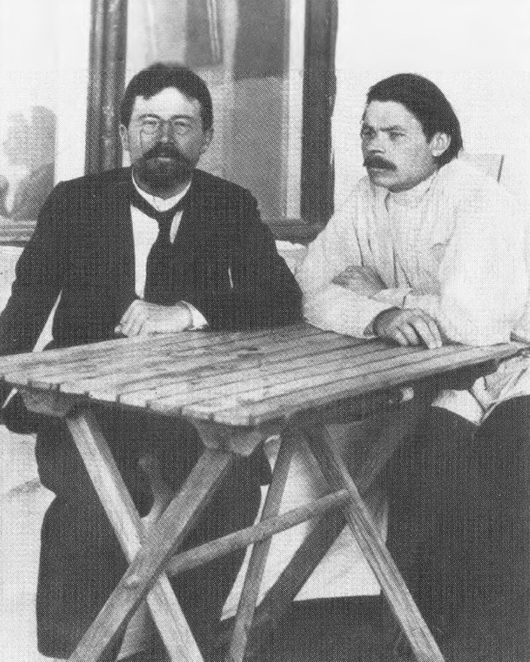 Чехов и Максим Горький в Ялте. 1900 г.