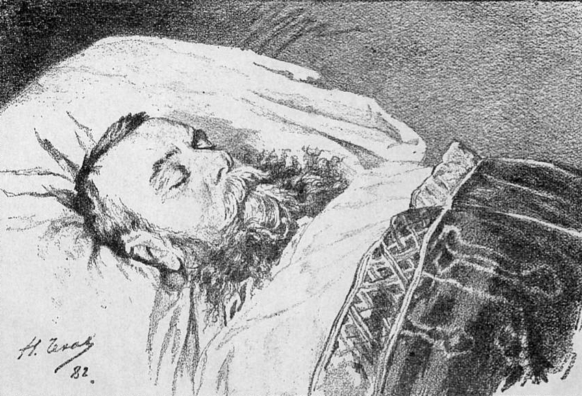 Н.П. Чехов. Генерал Михаил Дмитриевич Скобелев на смертном одре, 1882
