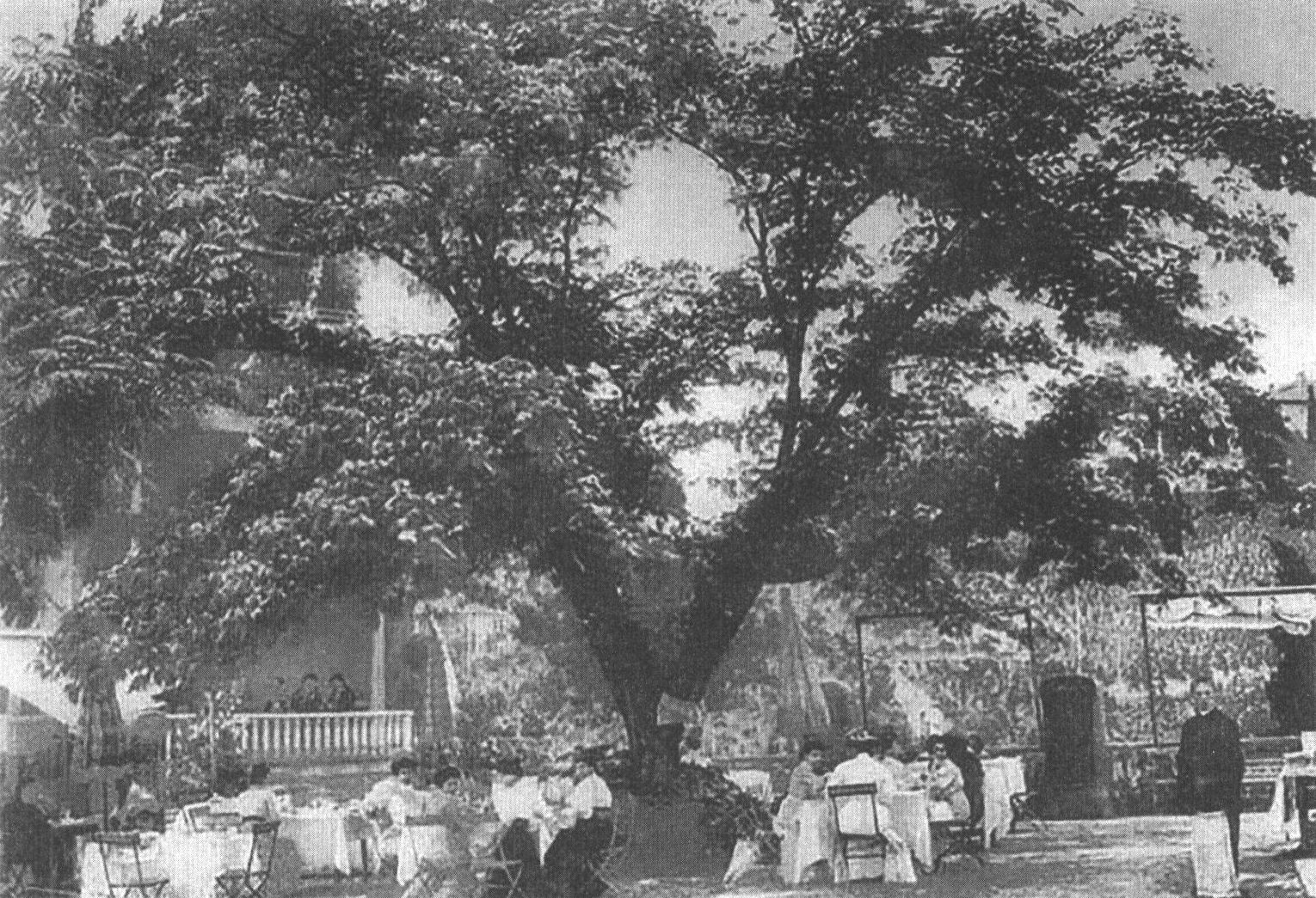 Курорт «Суук-Су». Площадка перед рестораном. Открытка 1900-х гг.